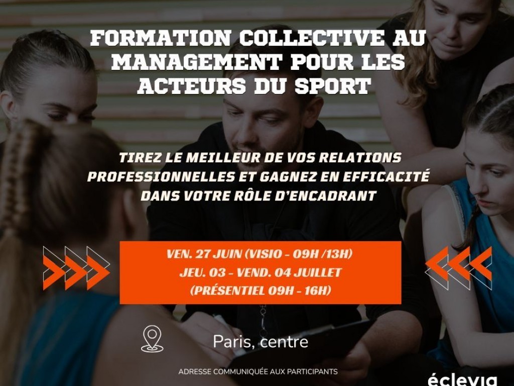 Image de l'actu 'FORMATION AU MANAGEMENT POUR LES ACTEURS DU SPORT'